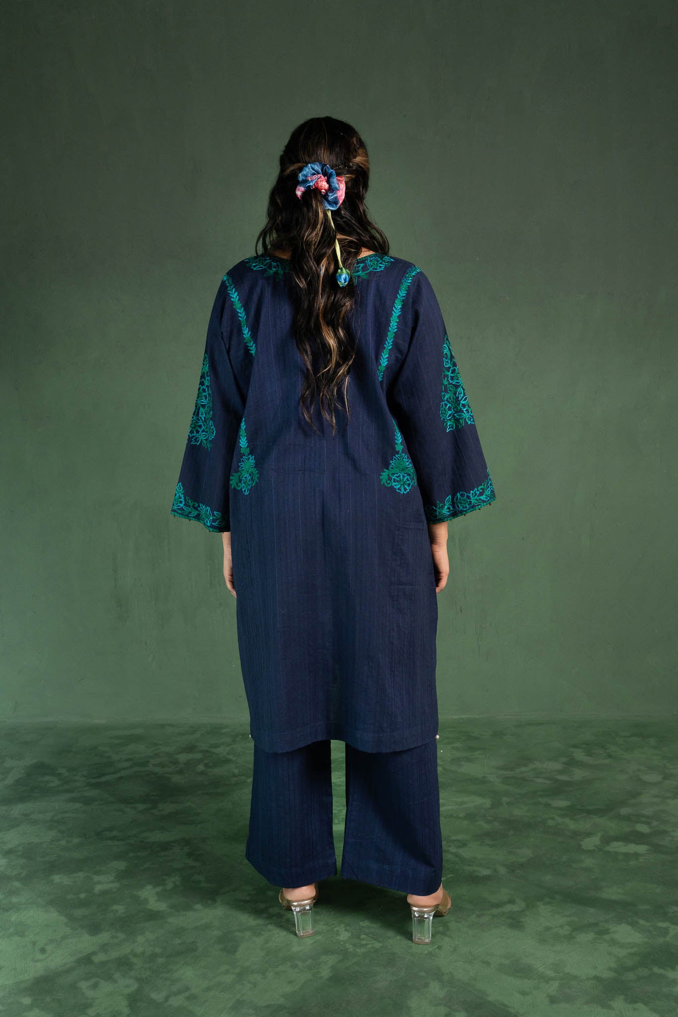 Hydrangea - Blue Pheran Set