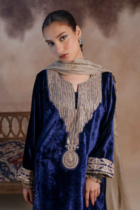 Monal - Blue Pheran Set