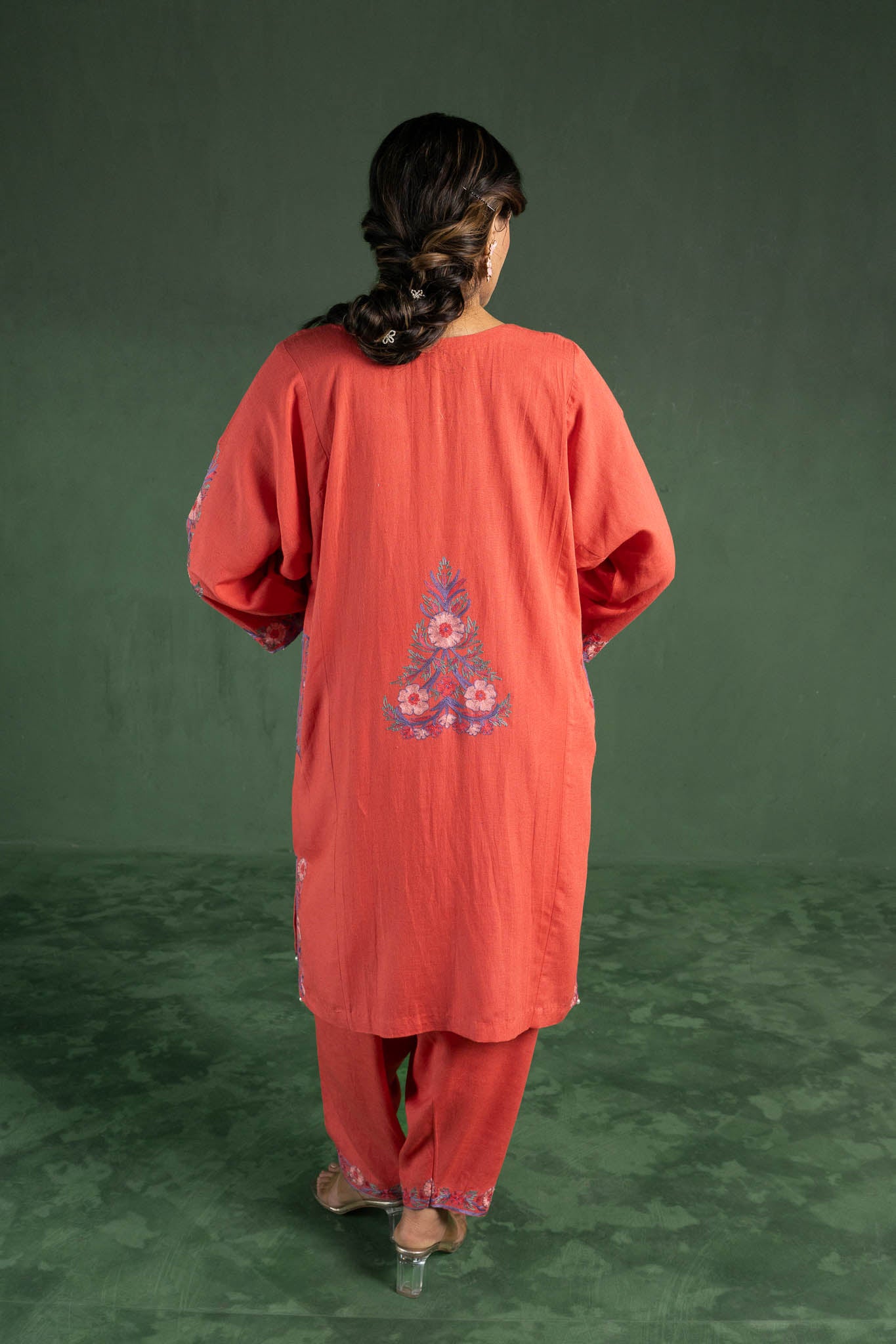 Begonia - Punch Pink Pheran Set