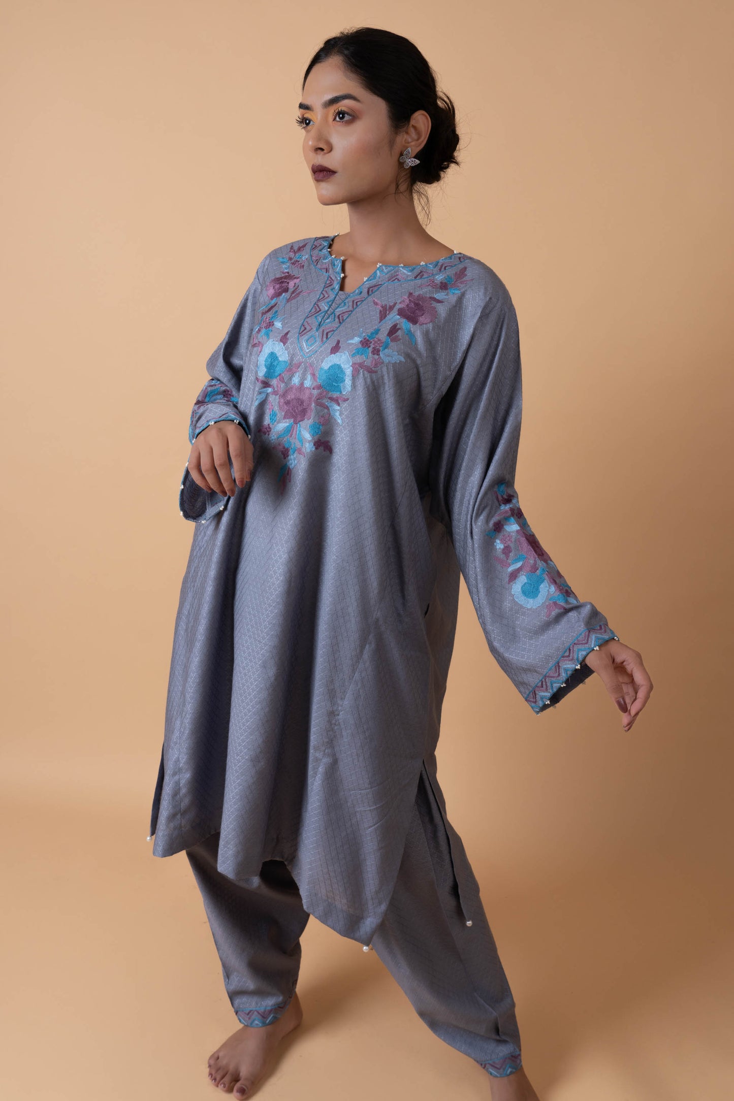 Pebble Haze - Grey Pheran Set