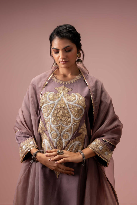Moonlit Amethyst - Mauve Pheran Set