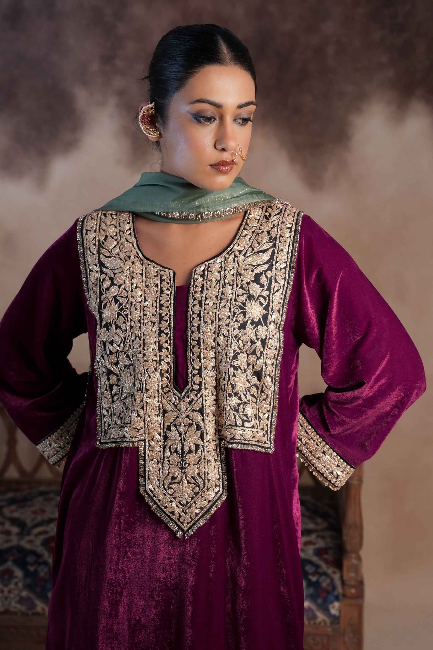 Starling - Purple Kaftan Set