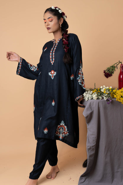 Ethereal Noir - Black Pheran Set