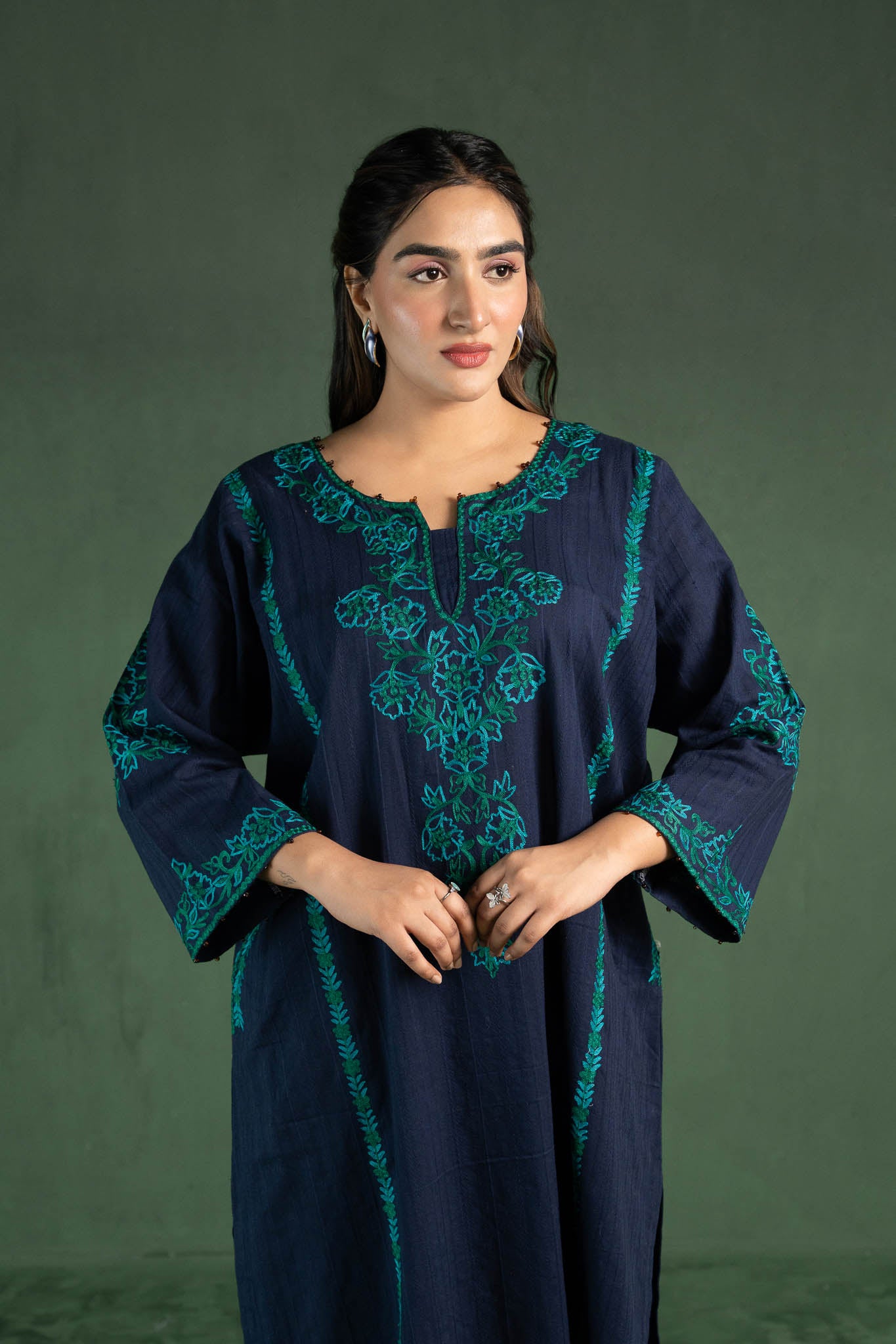 Hydrangea - Blue Pheran Set
