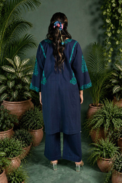 Hydrangea - Blue Pheran Set