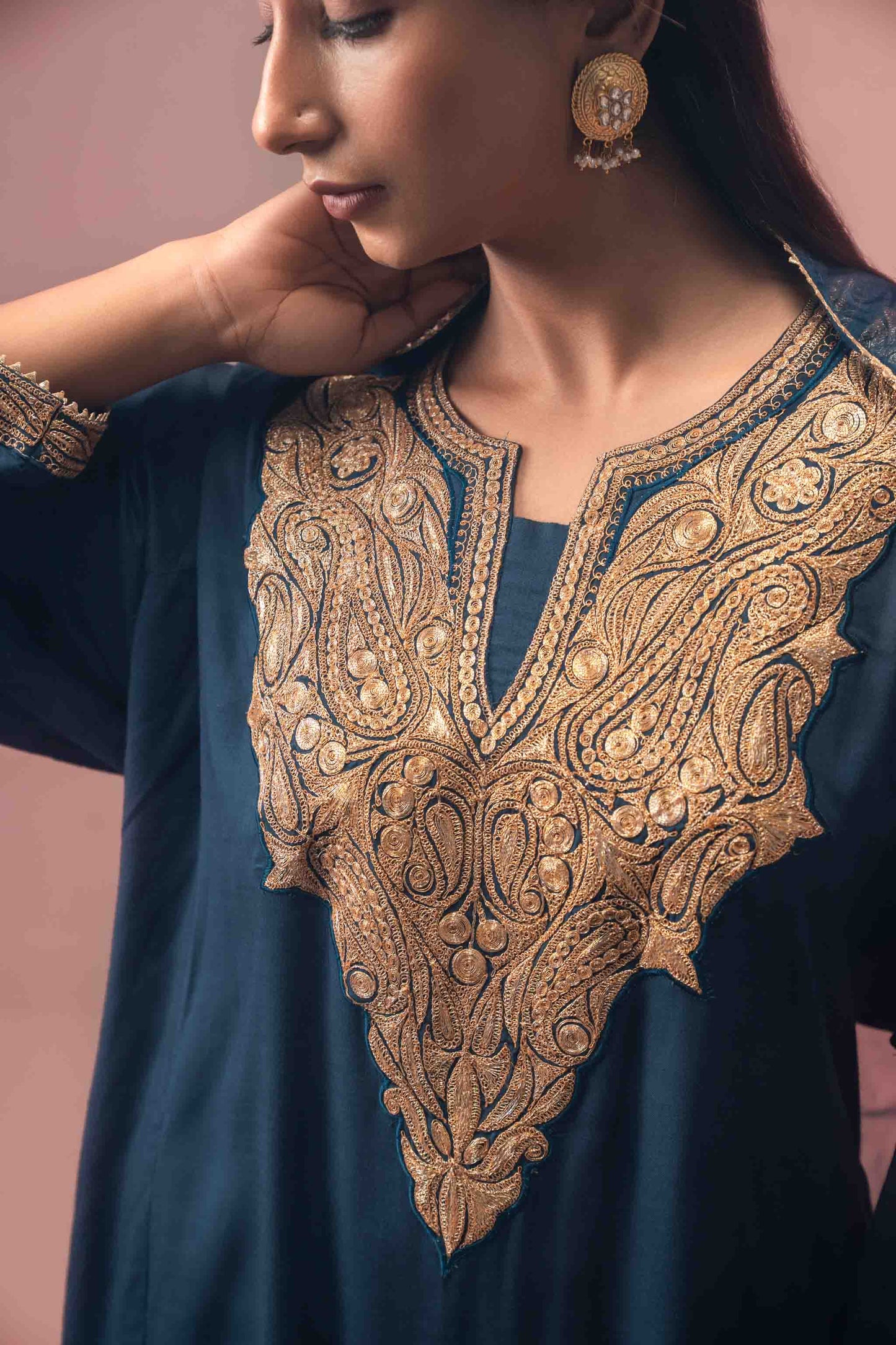 Midnight Sapphire - Blue Pheran Set