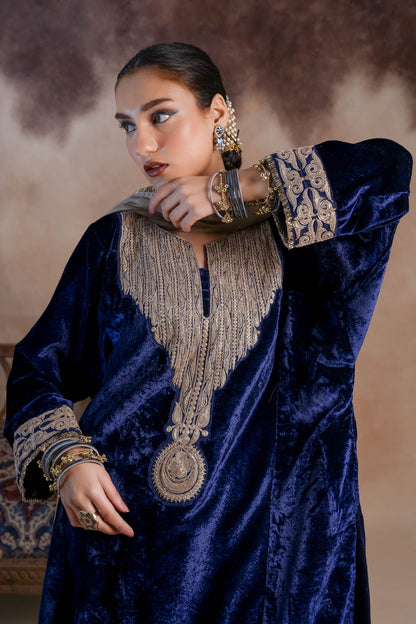 Monal - Blue Pheran Set