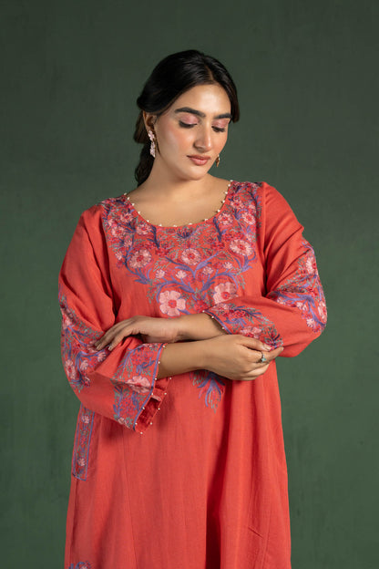 Begonia - Punch Pink Pheran Set