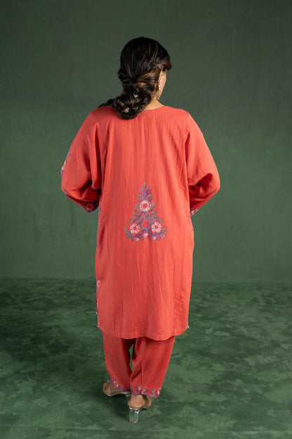 Begonia - Punch Pink Pheran Set