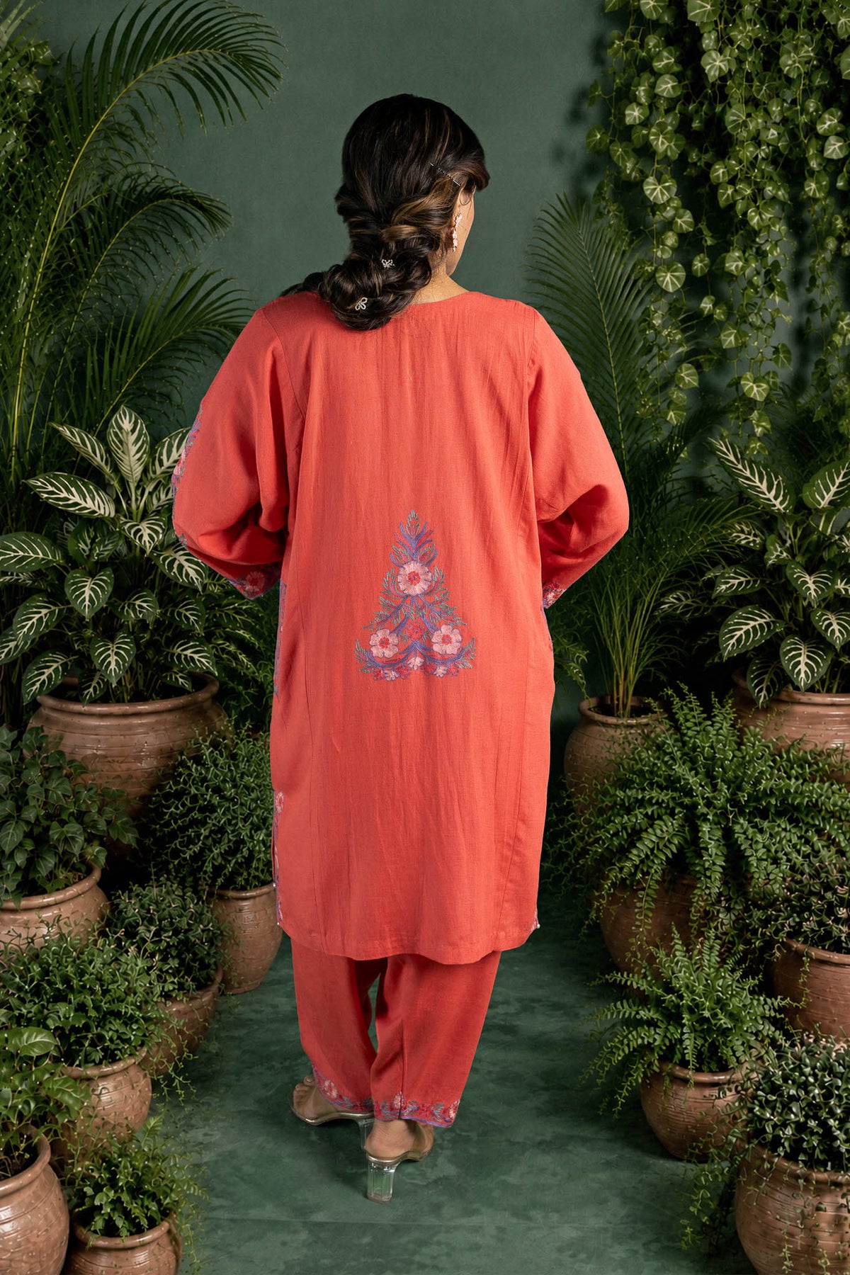 Begonia - Punch Pink Pheran Set