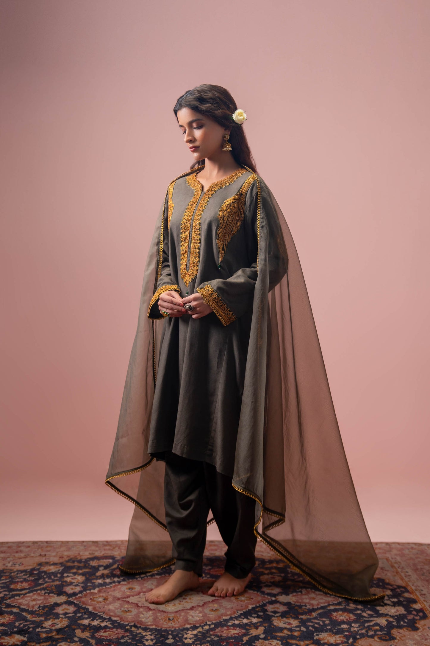 Mystic Moss - Green Pheran Set