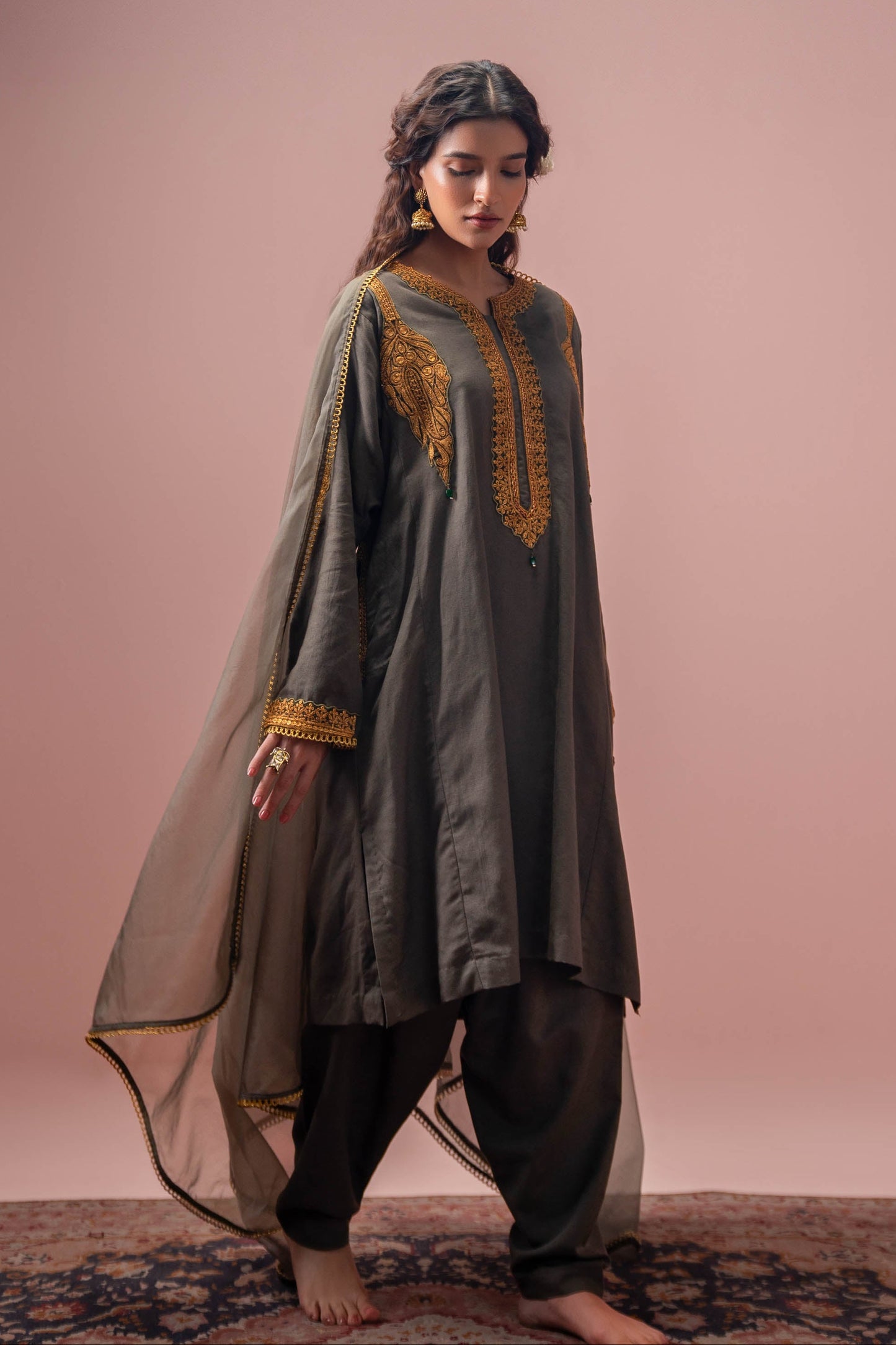Mystic Moss - Green Pheran Set