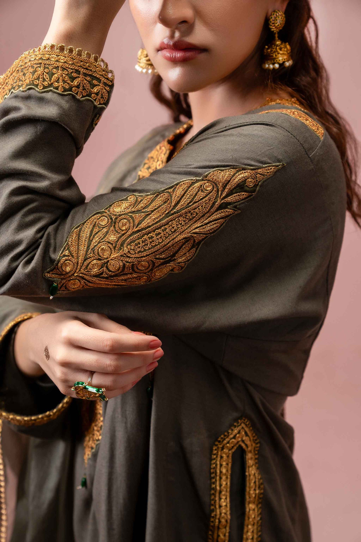 Mystic Moss - Green Pheran Set