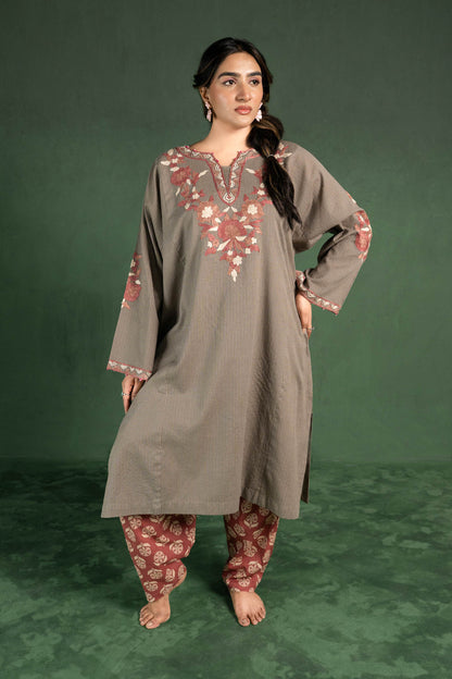 Hellebore - Taupe Grey Pheran Set