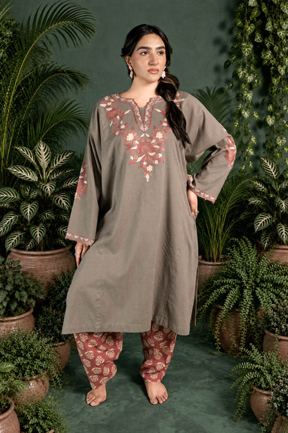 Hellebore - Taupe Grey Pheran Set