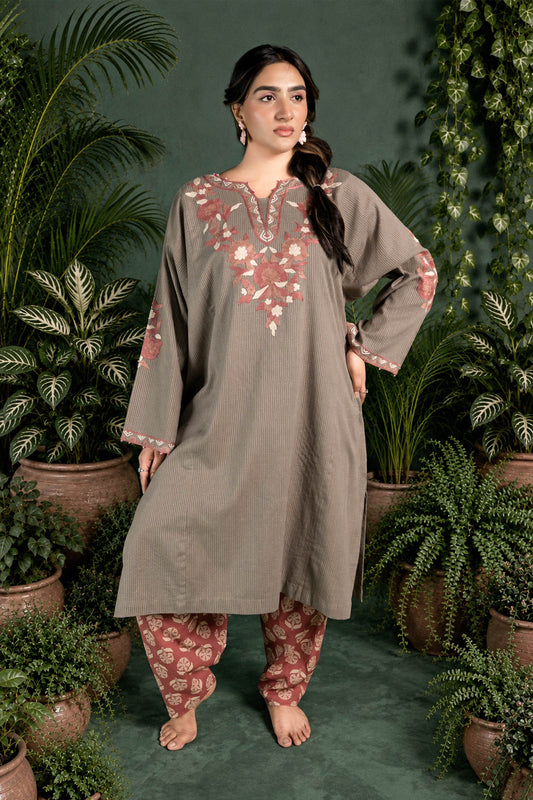 Hellebore - Taupe Grey Pheran Set