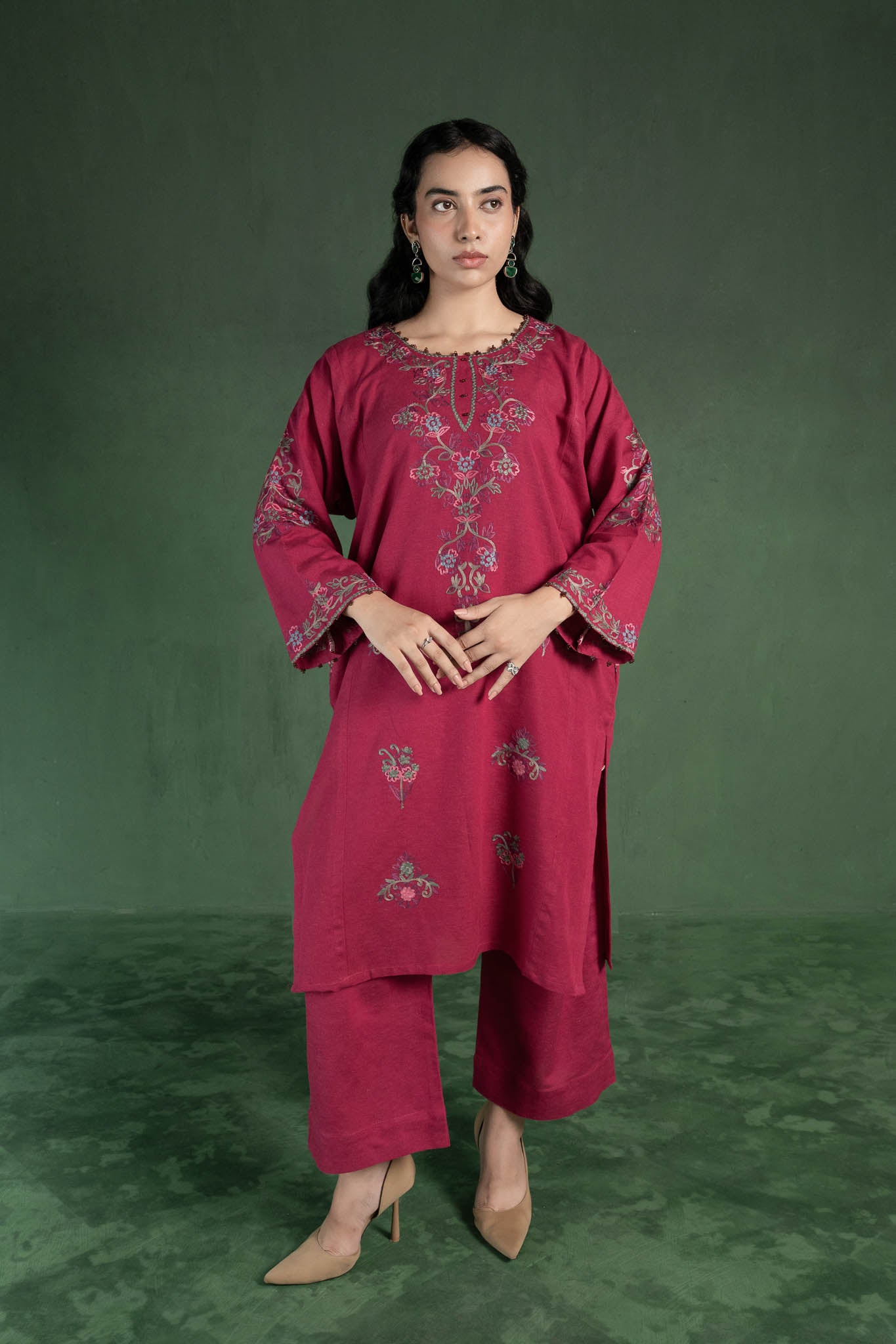 Poeny - Amaranth Pheran Set