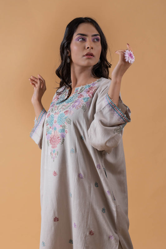 Ivory Muse - Off-White Pheran Set