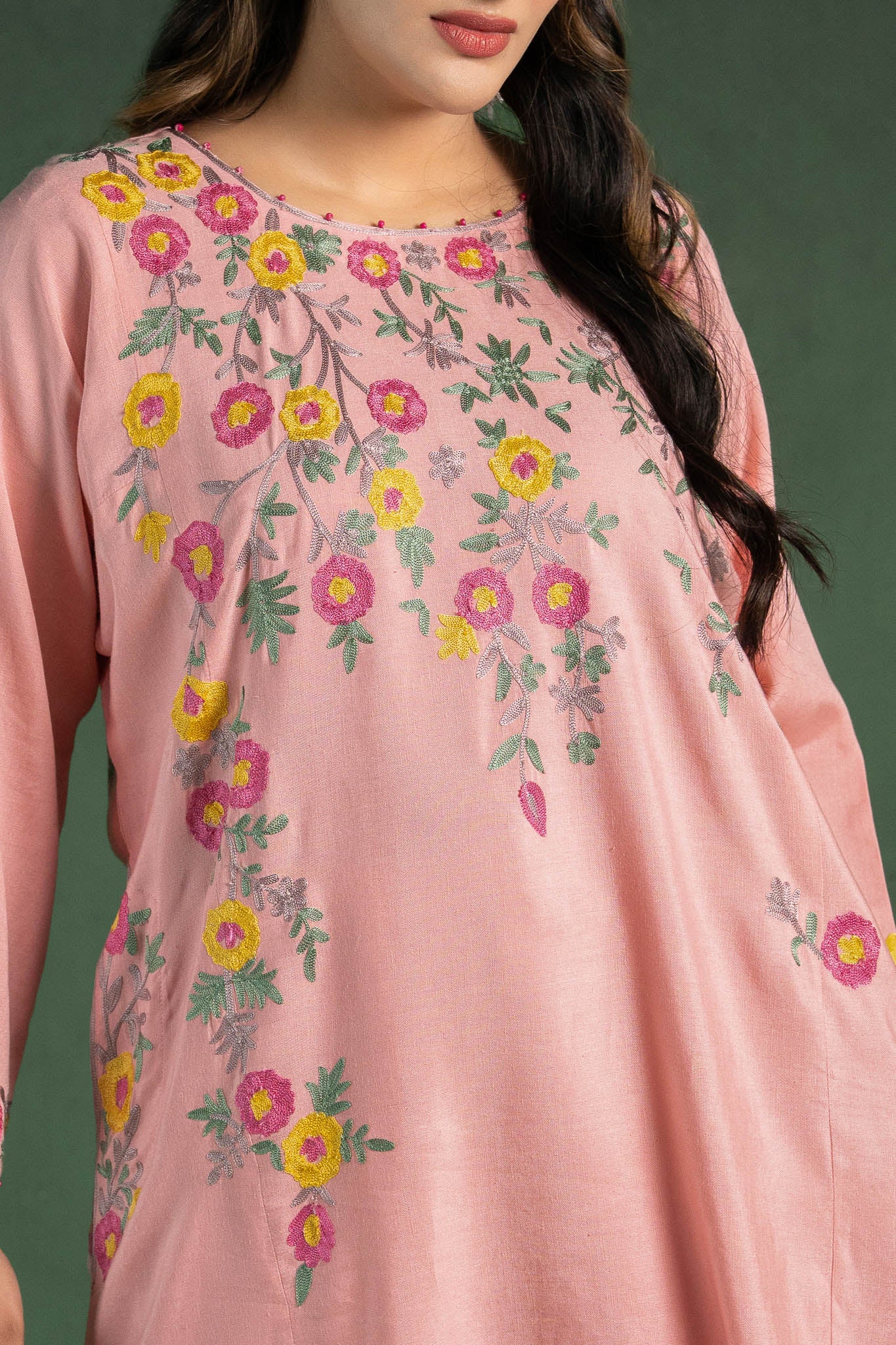 Azalea - Pink Pheran Set