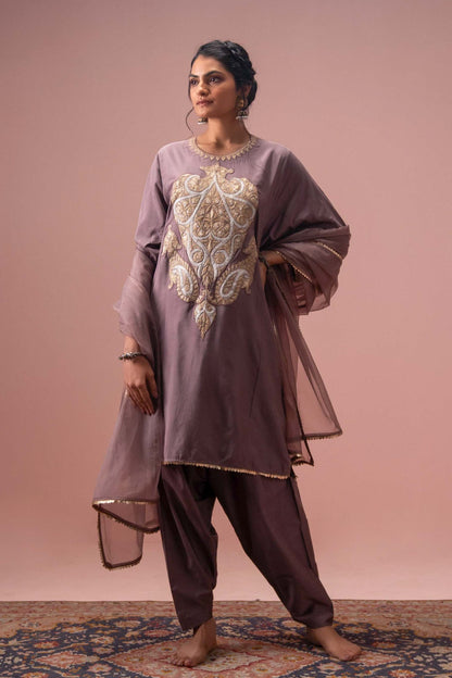 Moonlit Amethyst - Mauve Pheran Set