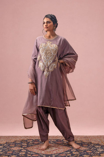 Moonlit Amethyst - Mauve Kurta Set
