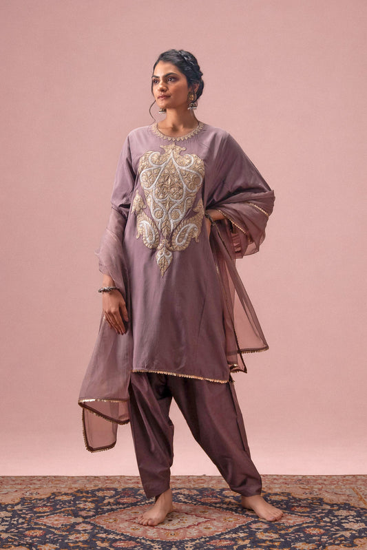 Moonlit Amethyst - Mauve Kurta Set