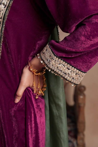 Starling - Deep Plum Kaftan Set