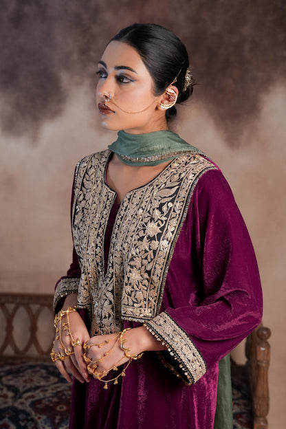 Starling - Deep Plum Kaftan Set