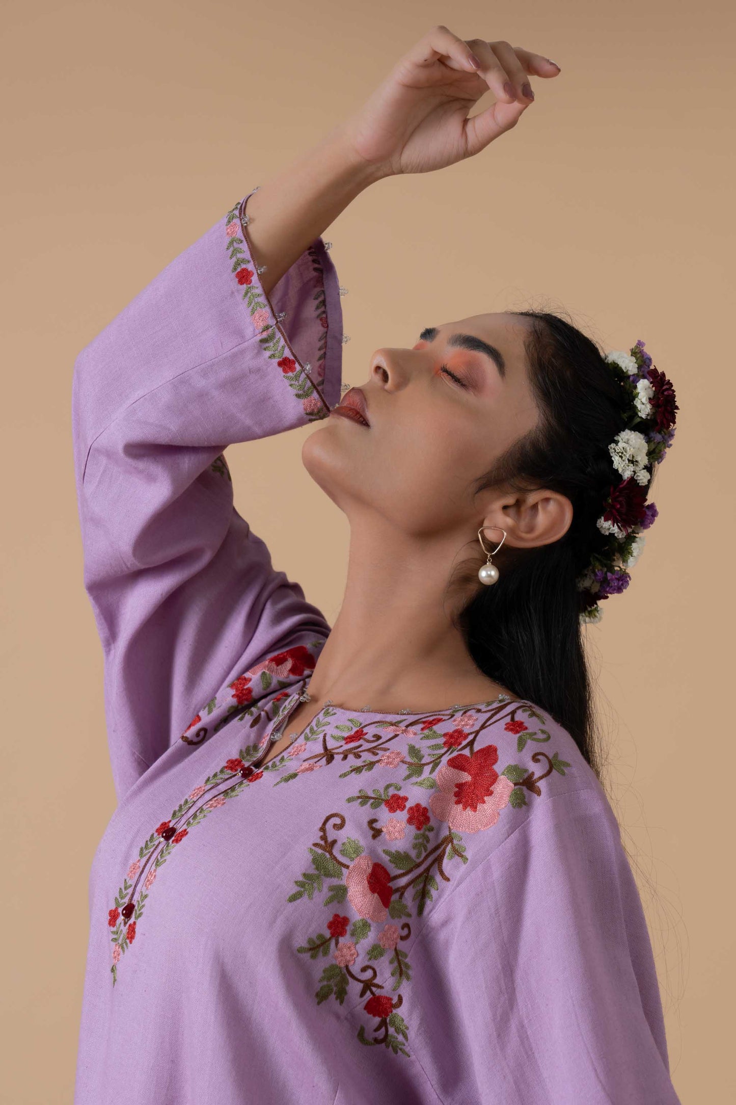 Soft Reverie - Lilac Pheran Set