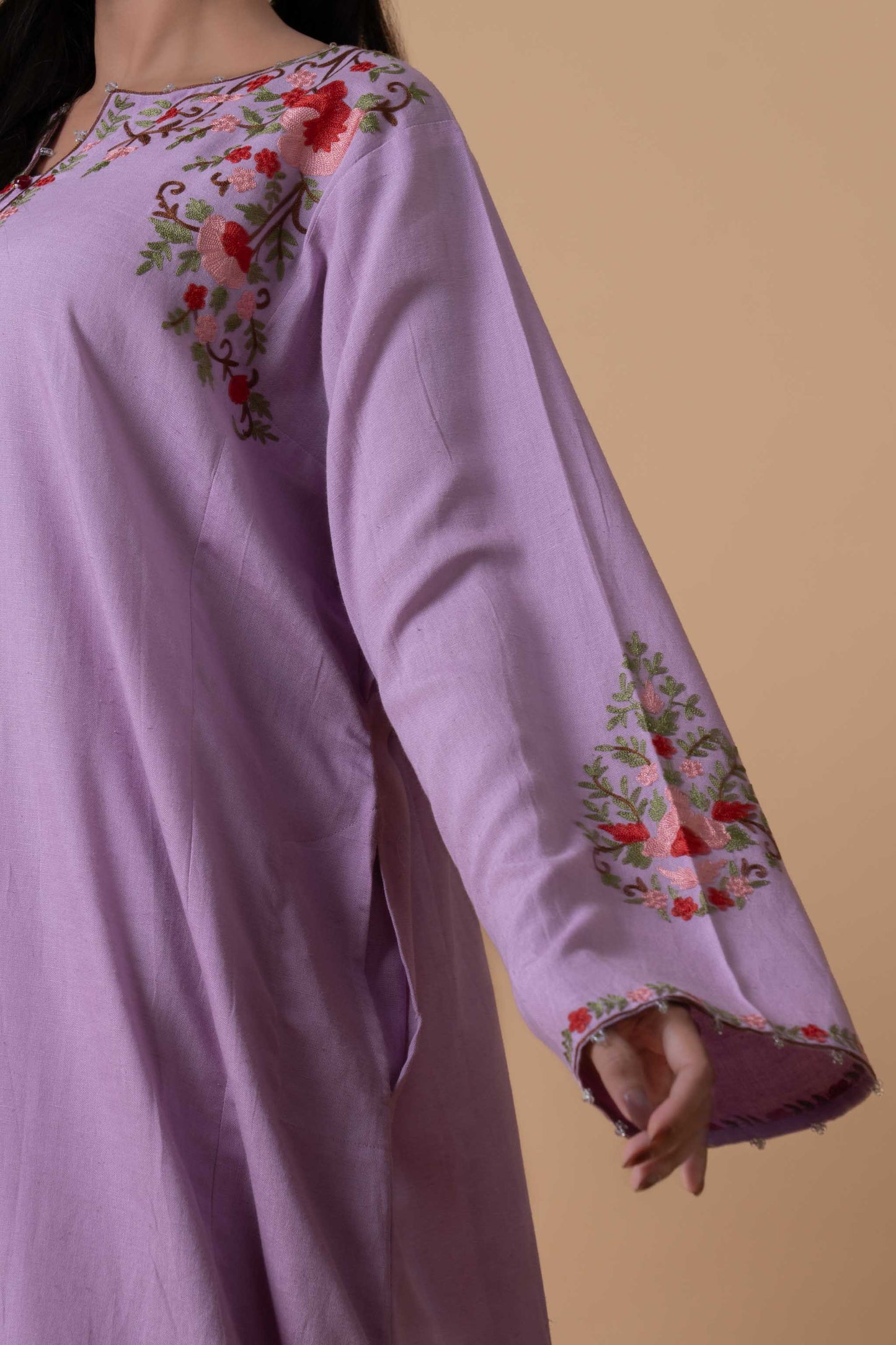 Soft Reverie - Lilac Pheran Set