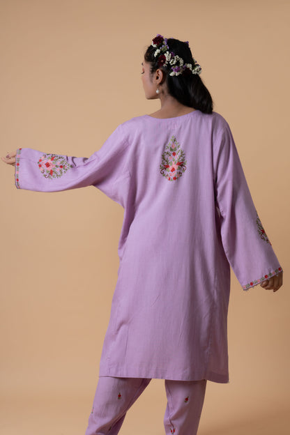 Soft Reverie - Lilac Pheran Set