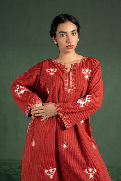 Celosia - Red Pheran Set