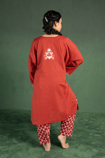 Celosia - Red Pheran Set