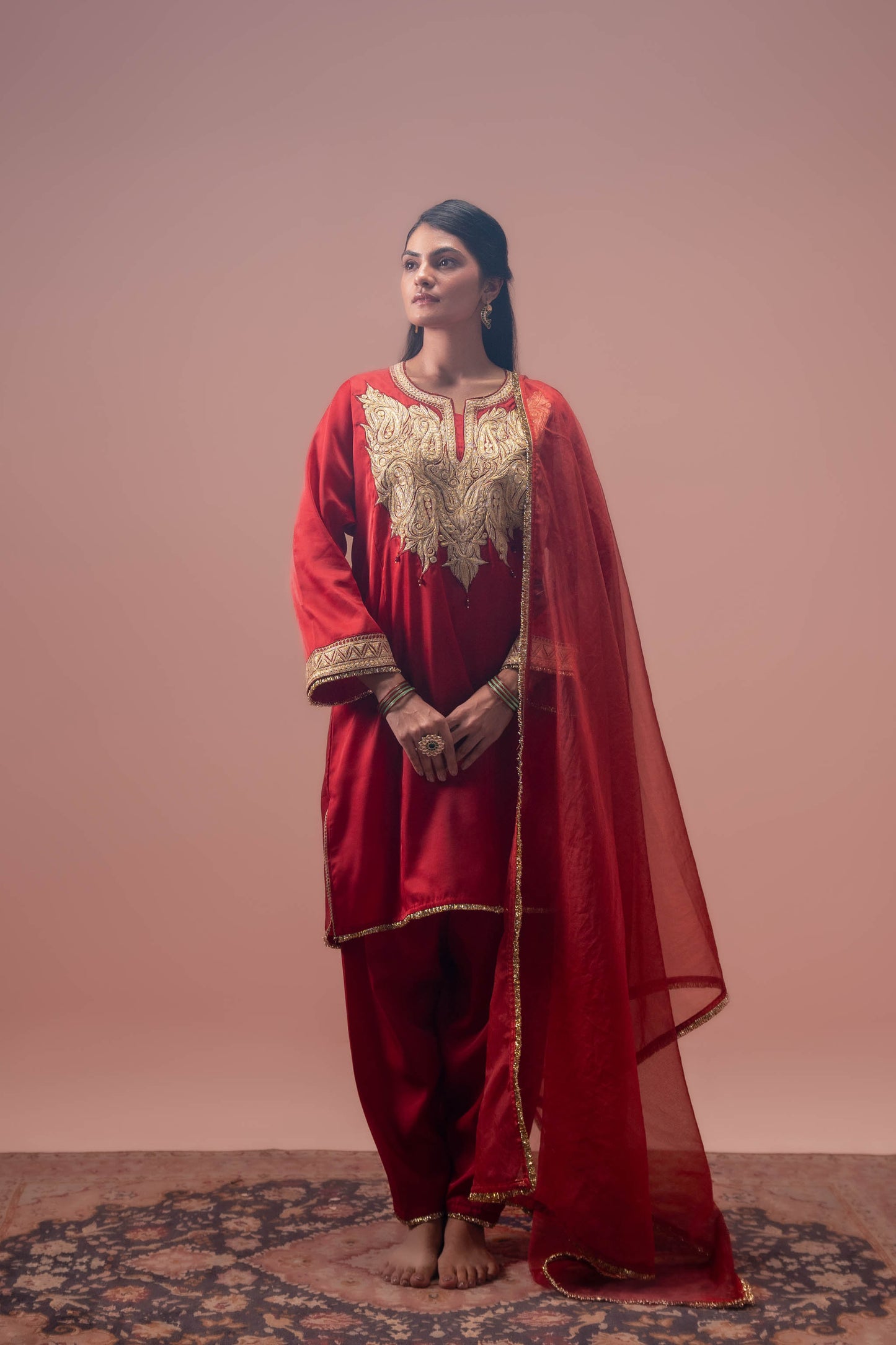 Crimson Empress - Red Pheran Set
