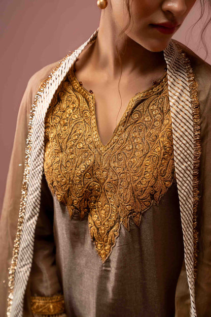 Hazel Radiance - Brown Sharara Set